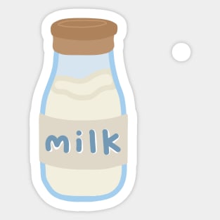 Cute Cartoon Milk Jar Bottle Sticker